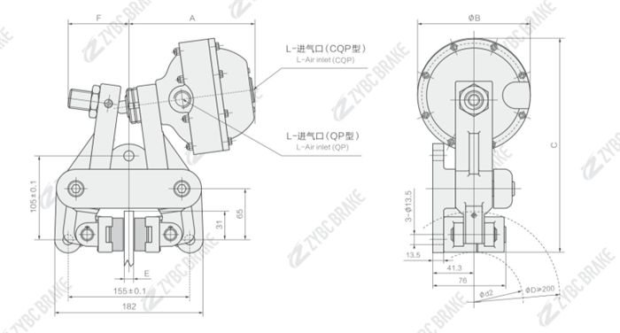 OUTLINE AND INSTALLATION DIMENSION